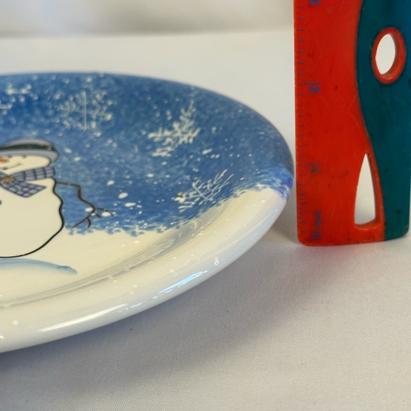 Saint Nicholas Square Button Up Dinner Plate Snowman - Picture 12 of 12